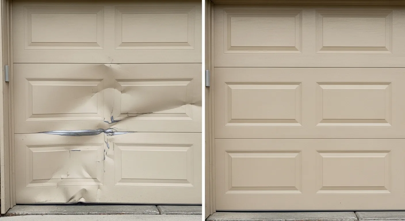 Garage Door Damaged By Car in Woodburn, OR