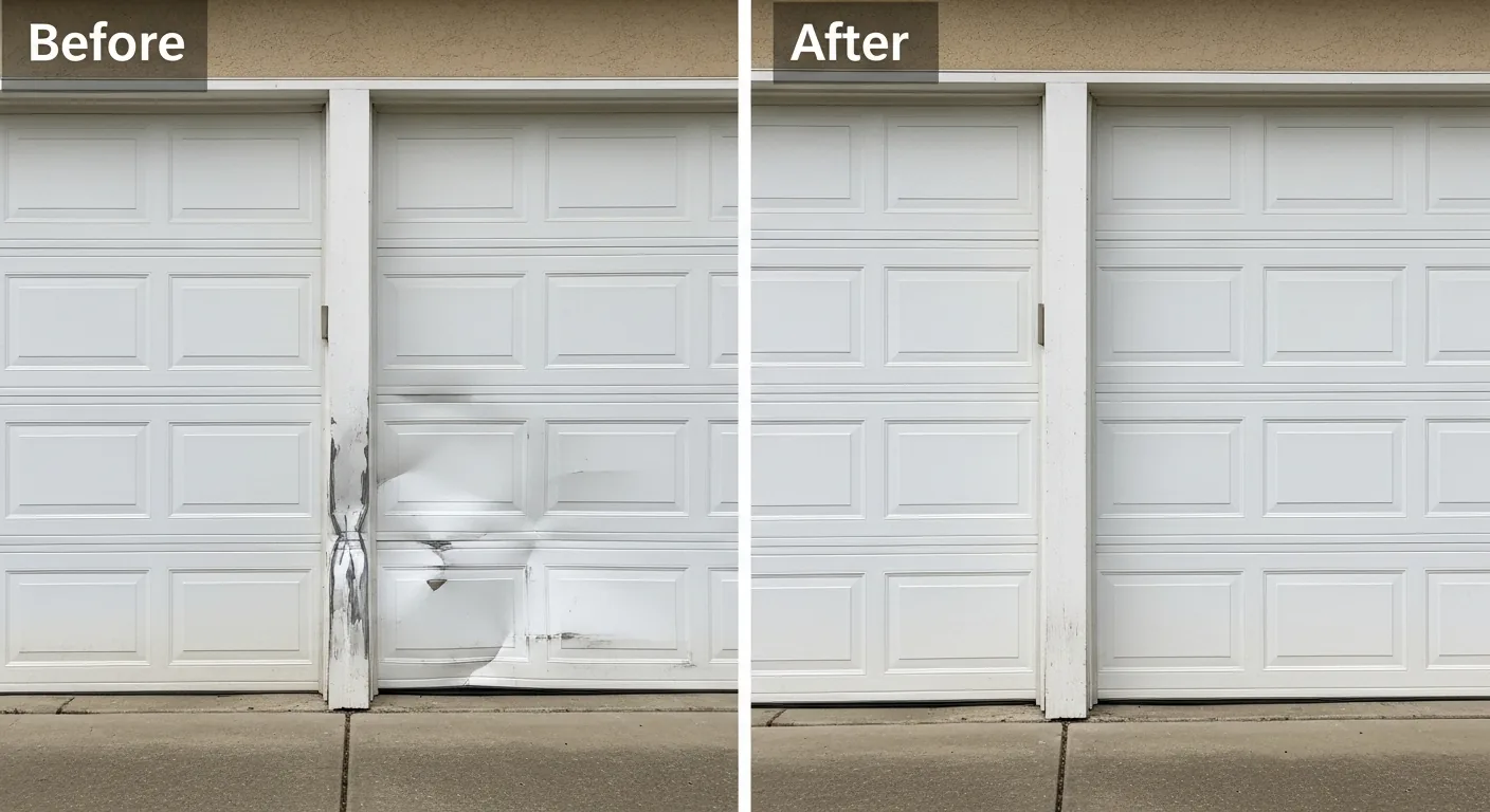 Garage Door Panel Dented in Woodburn, OR