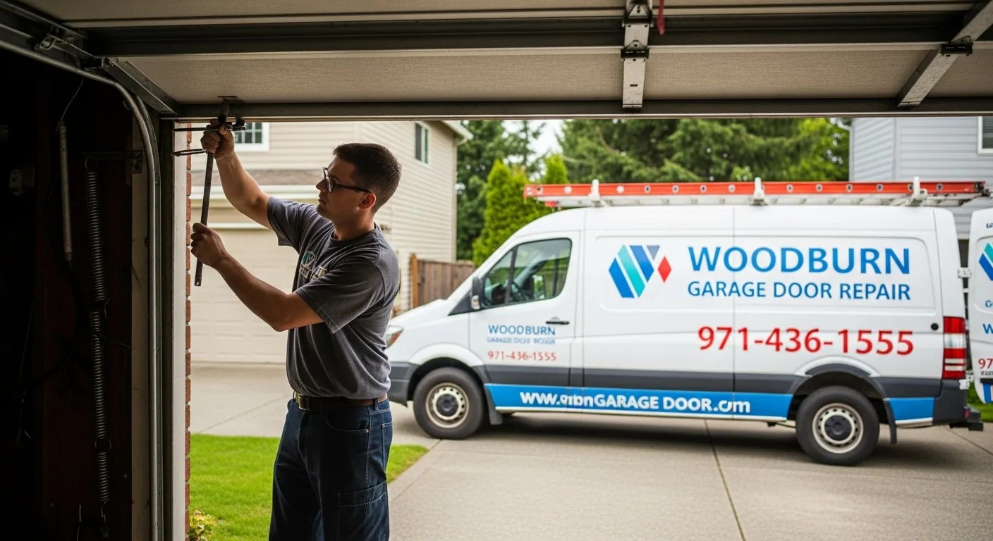 Garage door service process in Woodburn
